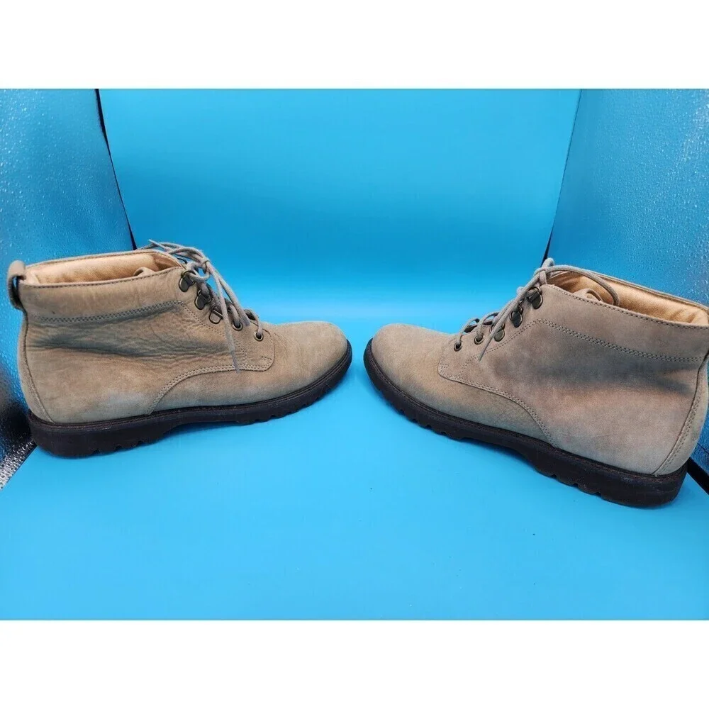 ROCKPORT WOMEN'S HIKING/TRAIL BOOTS SIZE 9.5M TAN BROWN SUEDE LEATHER